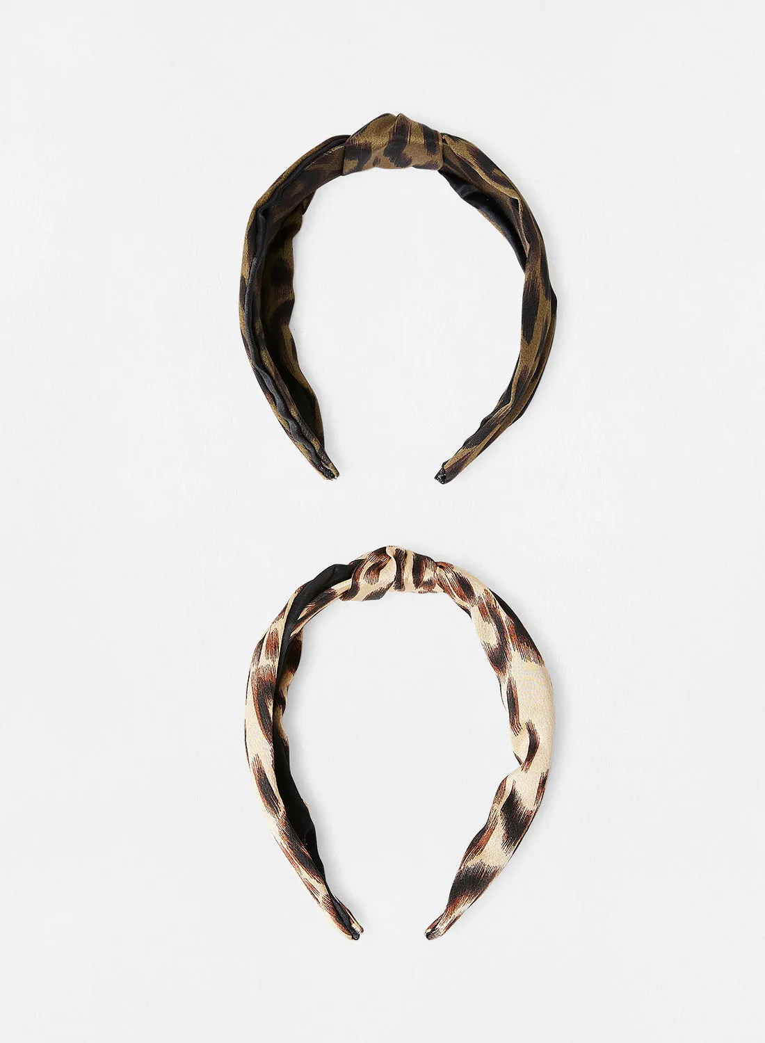 ONLY Leopard Print Hairband (Pack of 2) Multicolour