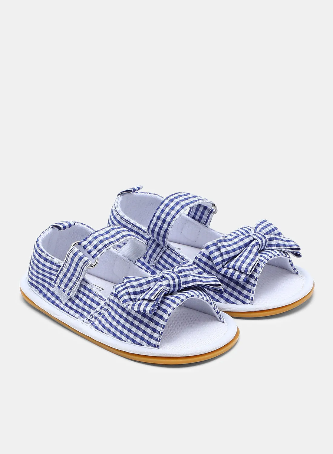 NEON Checkered Pattern Casual Sandals Blue/White