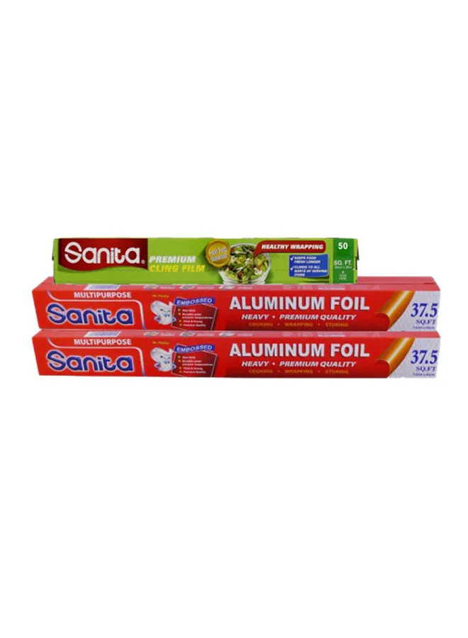 Sanita Aluminum Foil Set 3 Piece Silver