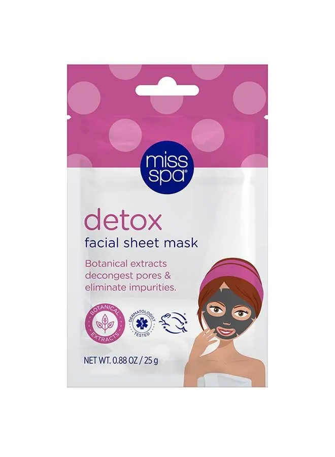 MISS SPA Detox Pre-Treated Facial Sheet Mask 25g