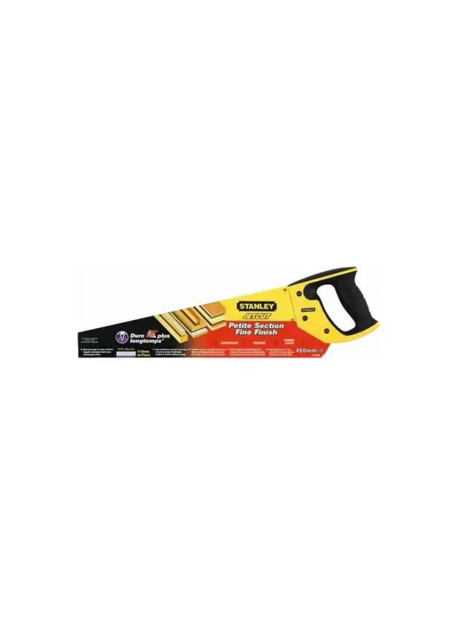 Stanley Petite Section Fine Finish Jet Cut Saw Silver/Yellow/Black 450millimeter