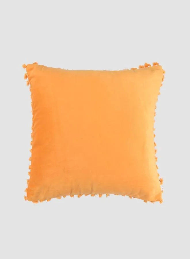 ebb & flow Velvet Tassel Cushion, Unique Luxury Quality Decor Items for the Perfect Stylish Home Gold 45 x 45cm