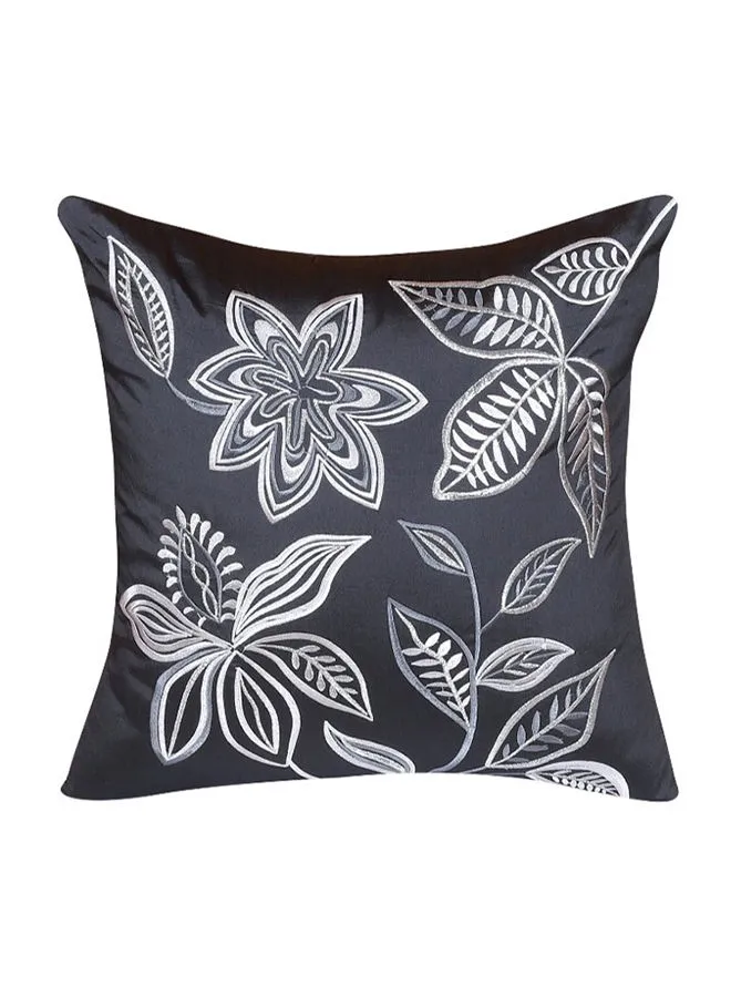 Hometown Dyed Square Shaped Decorative Cushion Cover Dark Grey 40X40cm