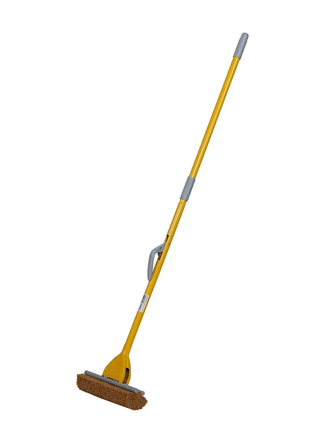 APEX ممسحة دوارة معدنية لتنظيف الأرضيات أصفر / رمادي 28 سم
