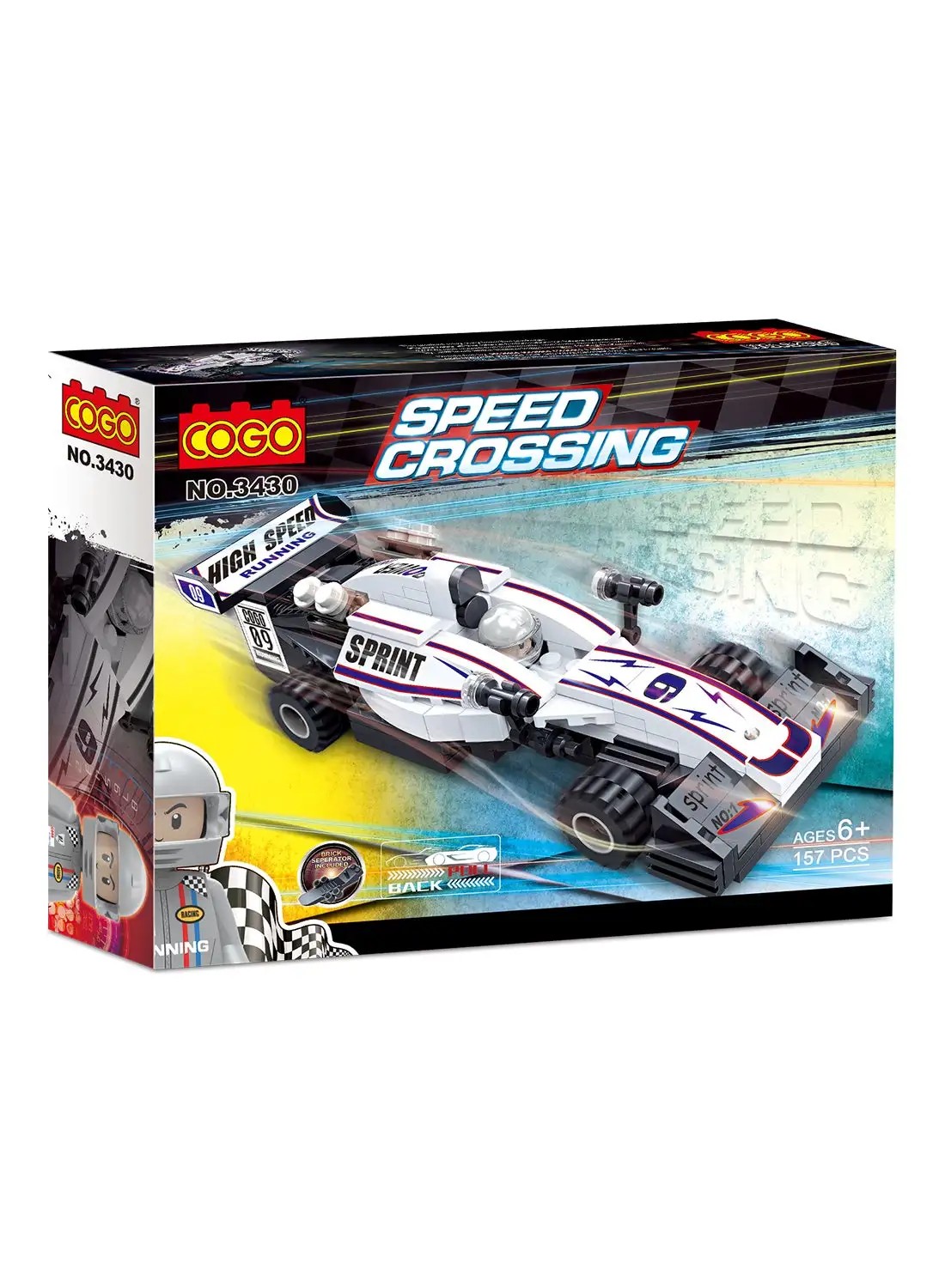 COGO 3430 157-Piece Racers Series Blocks Set 6+ Years