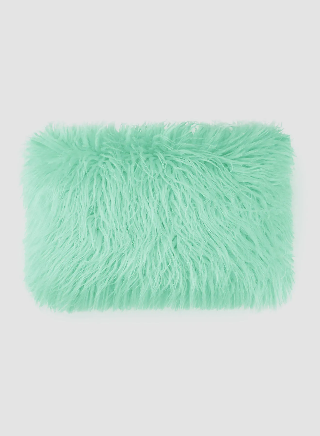 ebb & flow Faux Fur Cushion, Unique Luxury Quality Decor Items for the Perfect Stylish Home Green 30 x 50cm
