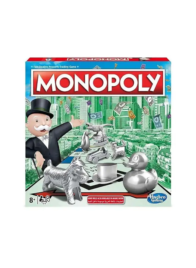 Monopoly Classic Hasbro Family Board Game For 2 To 6 Players Fun Family Kids & Adults Board Game, Festive Gift For Boys & Girls, Great fun For All Occasions Age 8+ 6 Players