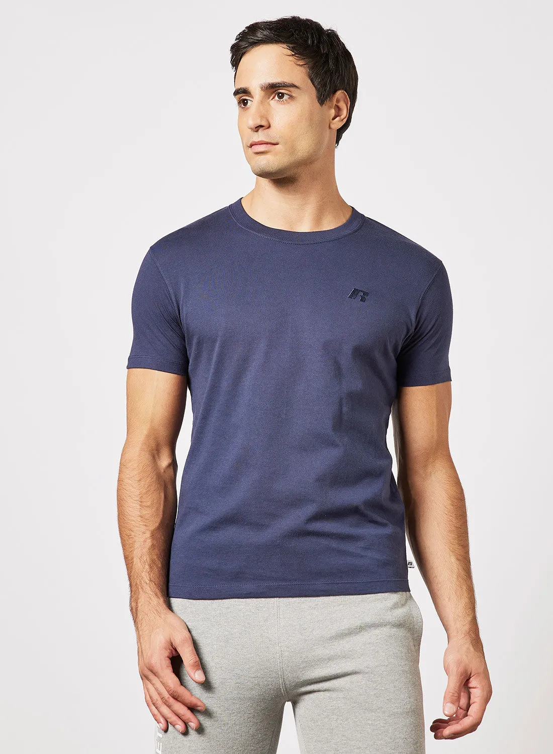 Russell Athletic Logo Crew Neck T-Shirt Navy