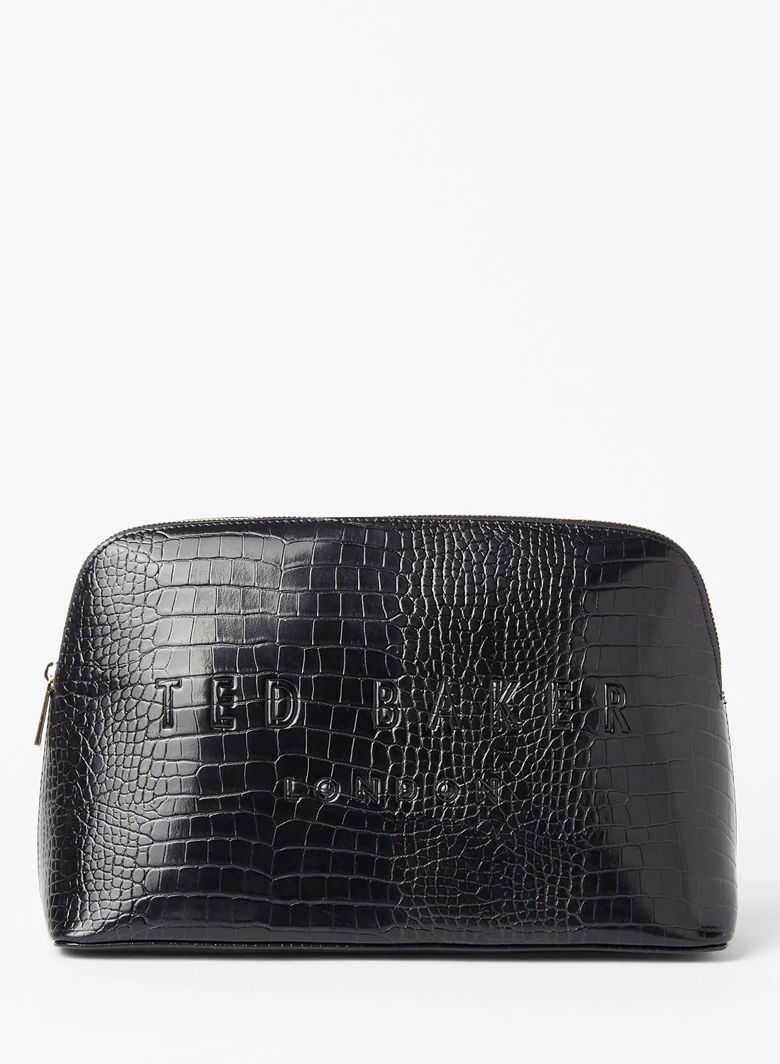 حقيبة غسيل من Ted Baker Croc Effect باللون الأسود