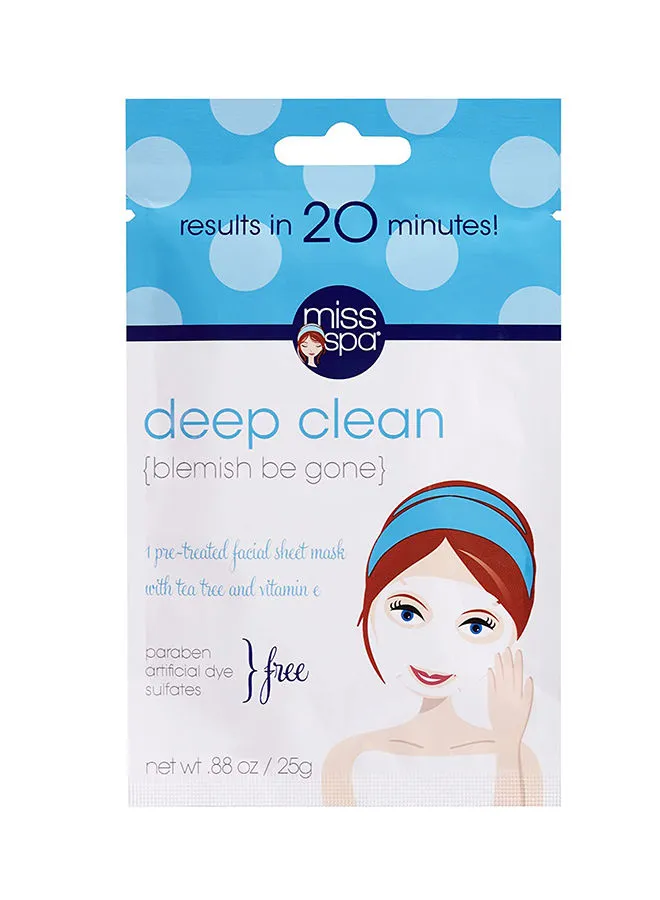 MISS SPA Deep Clean Facial Sheet Mask 25g