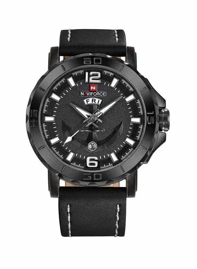 NAVIFORCE Men's Leather Strap Analog Watch NF9122