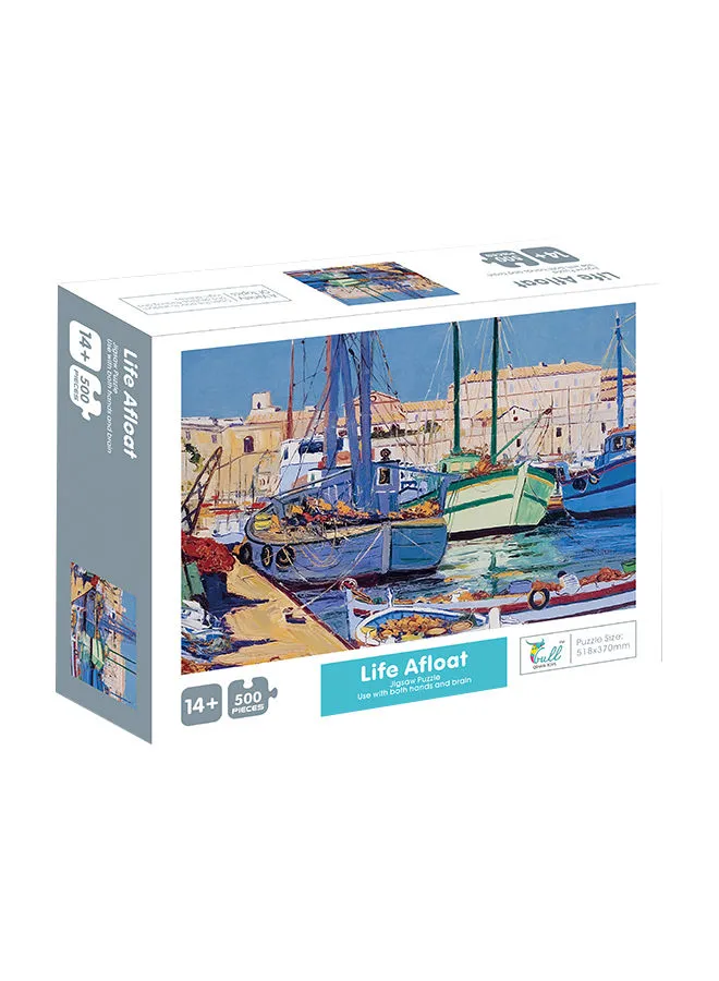 QIHAN 500-Piece Life Afloat Jigsaw Puzzle Stress Relief Early Education Development Toy Set
