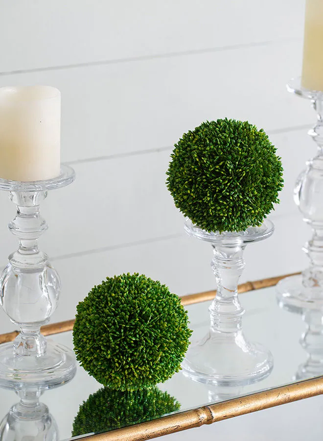 ebb & flow Boxwood Decorative Spheres Green Unique Luxury Quality Material for the Perfect Stylish Home Green 29.5 X 15 X 16.5cm