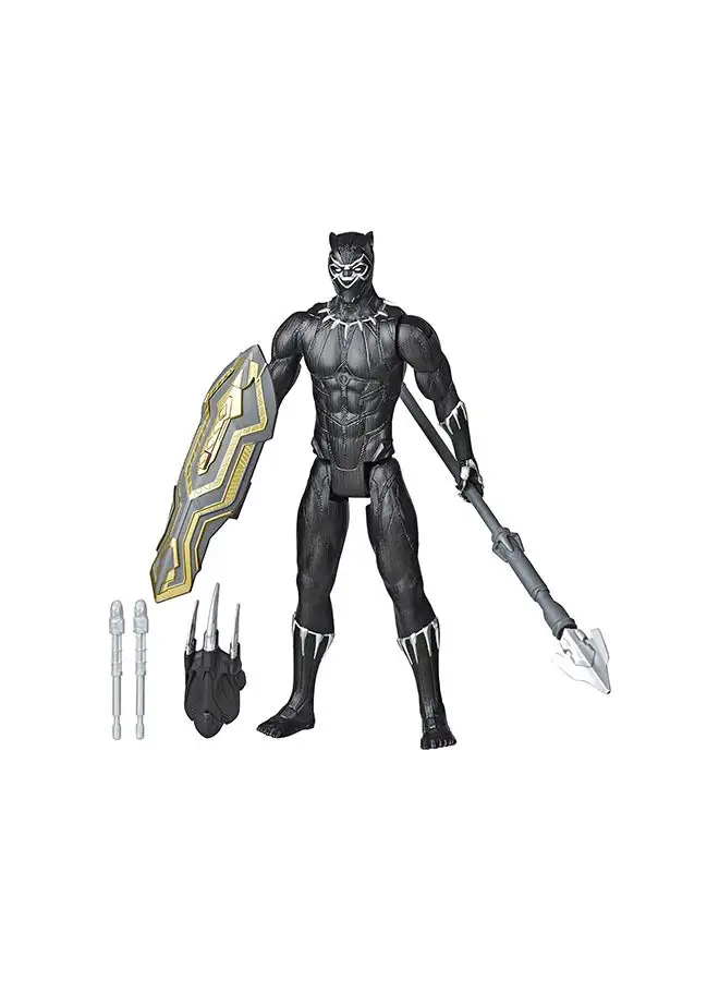 MARVEL Marvel Avengers Titan Hero Series Blast Gear Deluxe Black Panther Action Figure 12-Inch Toy Inspired By Marvel Comics