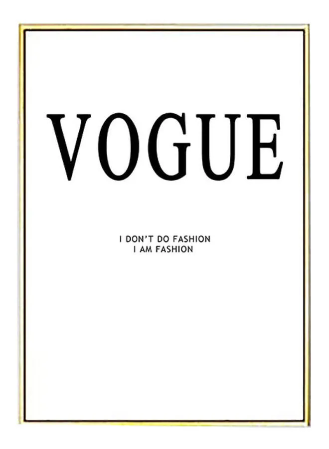 لوحة قماشية مطبوعة DECOREK Vogue Paris أسود 57 × 71 × 4.5 سم