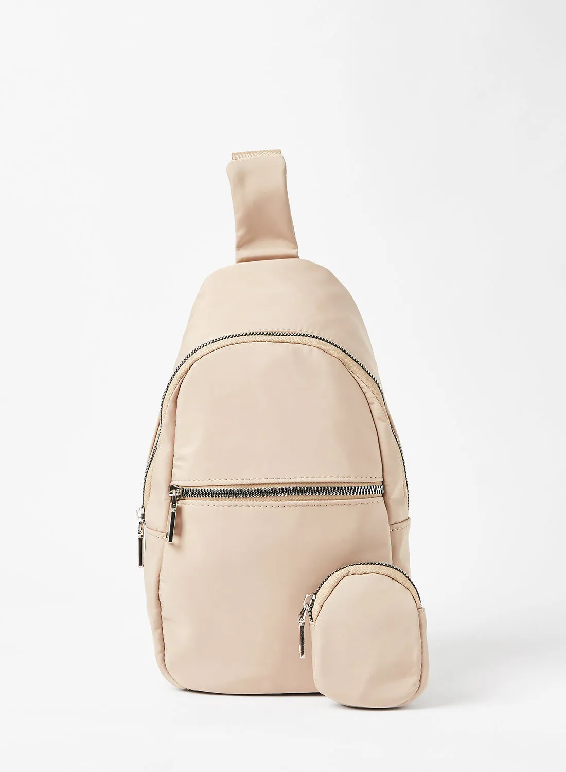 Reserved One-Shoulder Backpack Beige