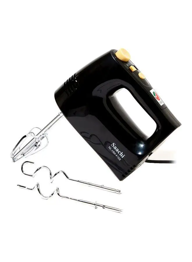 Saachi 5-Speed Hand Mixer With Detachable Steel Beaters 250.0 W NL-HM-4168-BK Black/Yellow