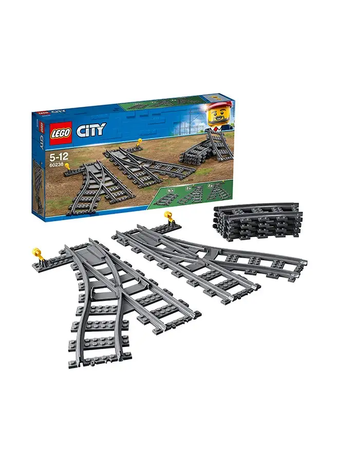LEGO 6250163 LEGO 60238 City Trains Switch Tracks Building Toy Set (8 Pieces) 5+ Years
