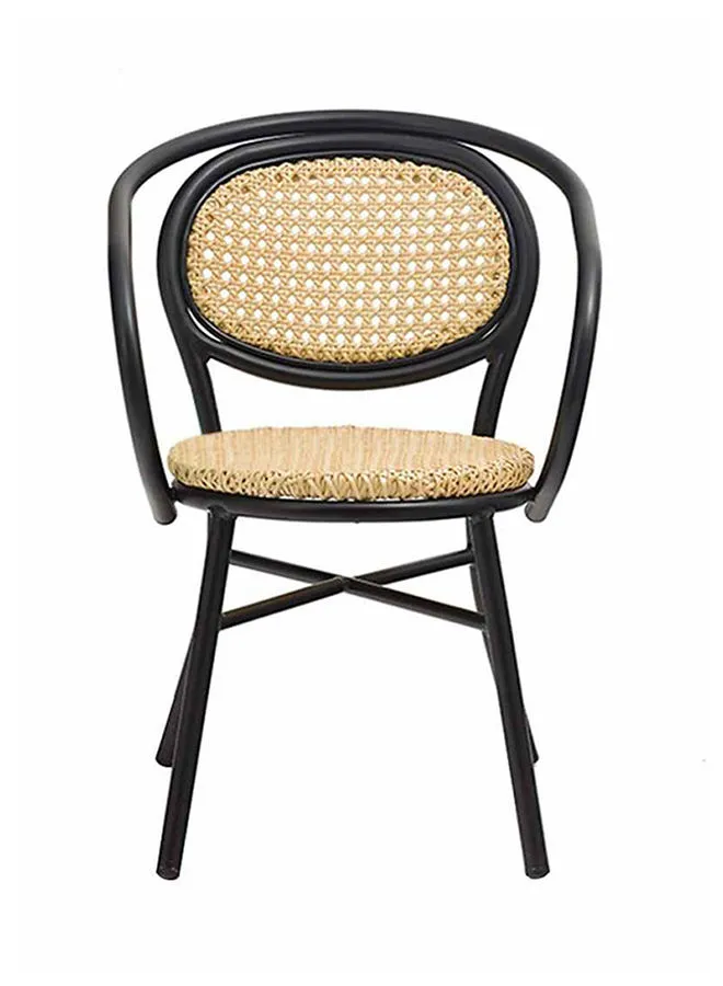 ebb & flow Outdoor Chair Luxurious - Natural Collection In Black/Natural Cane Rattan Size 57 X 80