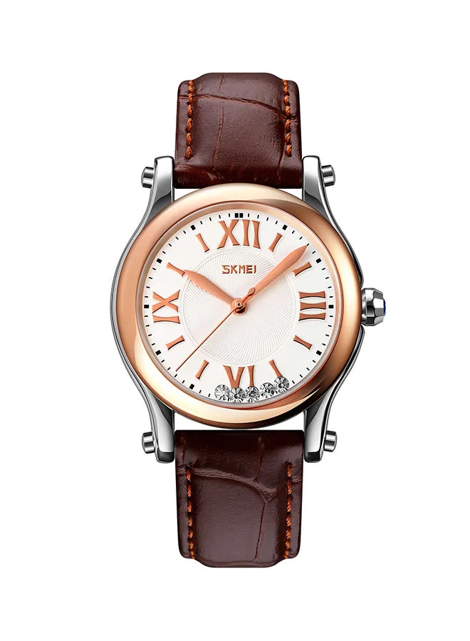 SKMEI Women's Fashion And Elegant Leather Watch Waterproof Clock 9265