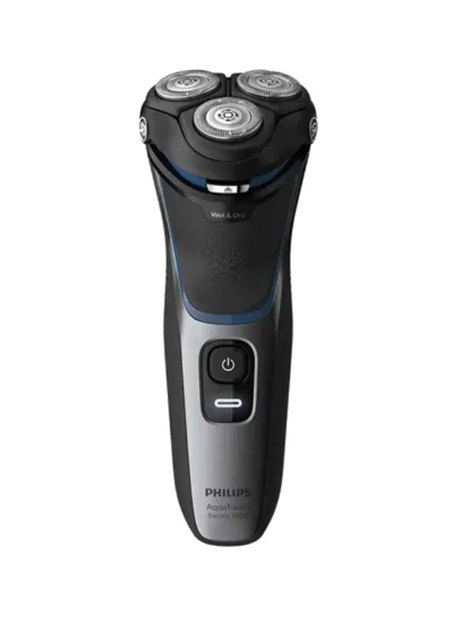 Philips Shaver Series 3000 AquaTouch Wet Or Dry Electric Shaver S3122/50, 2 Years Warranty Black/Grey