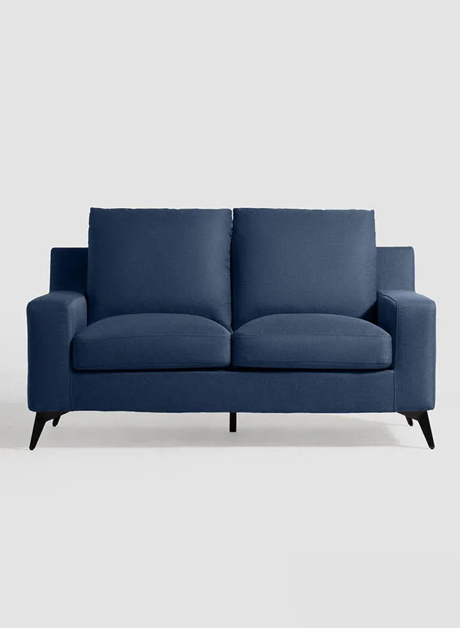 Switch Sofa - Upholstered Fabric Denim Blue Wood Couch - 153 X 82 X 82 - 2 Seater Sofa Relaxing Sofa