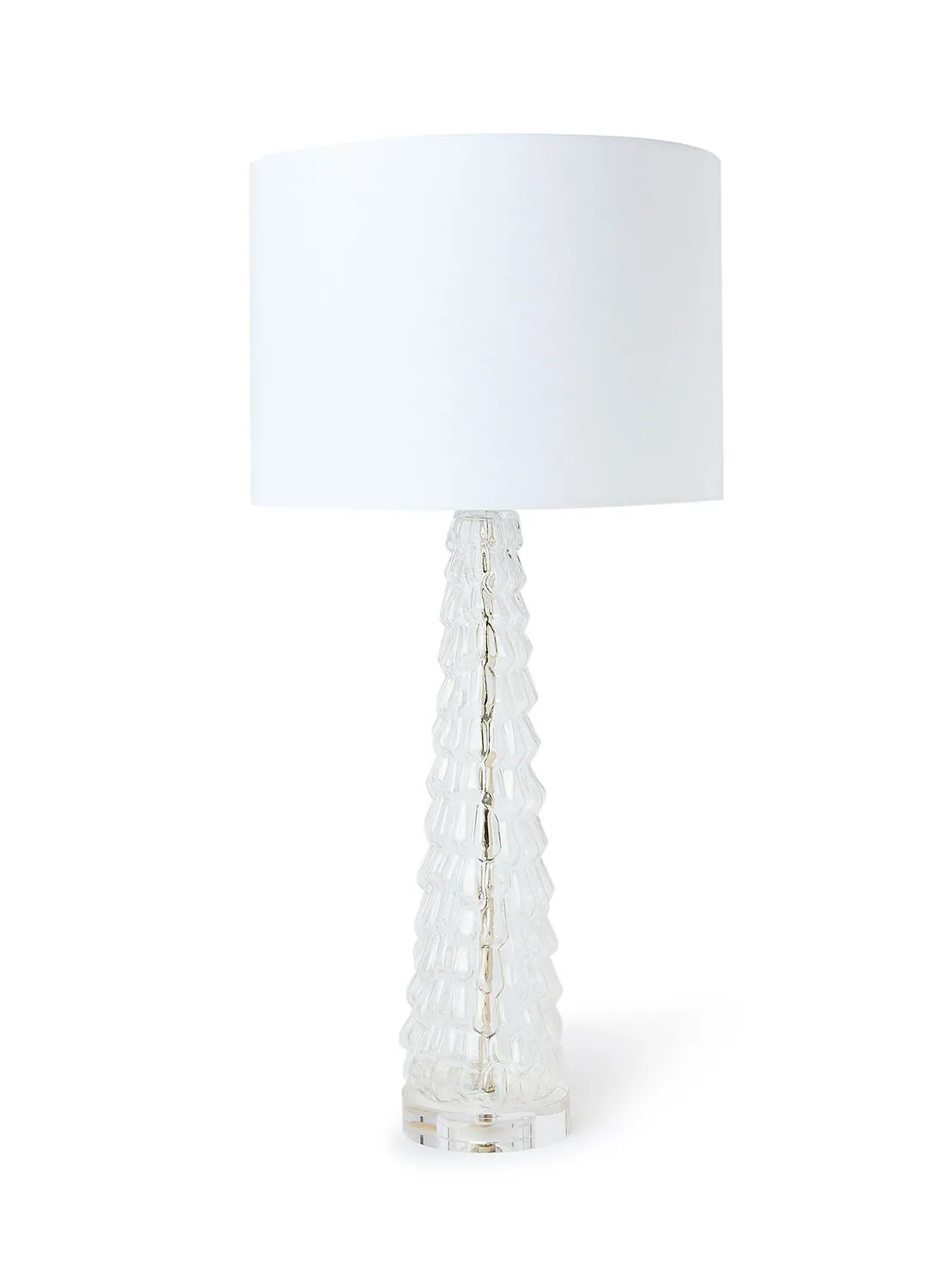 ebb & flow Pillar Crystal Glass Table Lamp | Lampshade Unique Luxury Quality Material For Stylish Homes