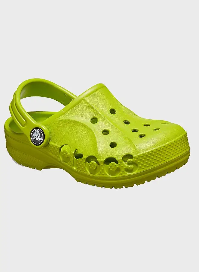 crocs Kids Stylish Cut Out Detail Round Toe Flat Slip-On Comfort Clogs Green