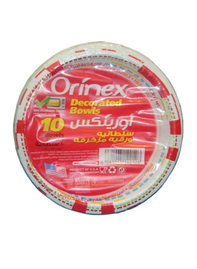 Orinex Decorated Bowls 10 pcs multicolor