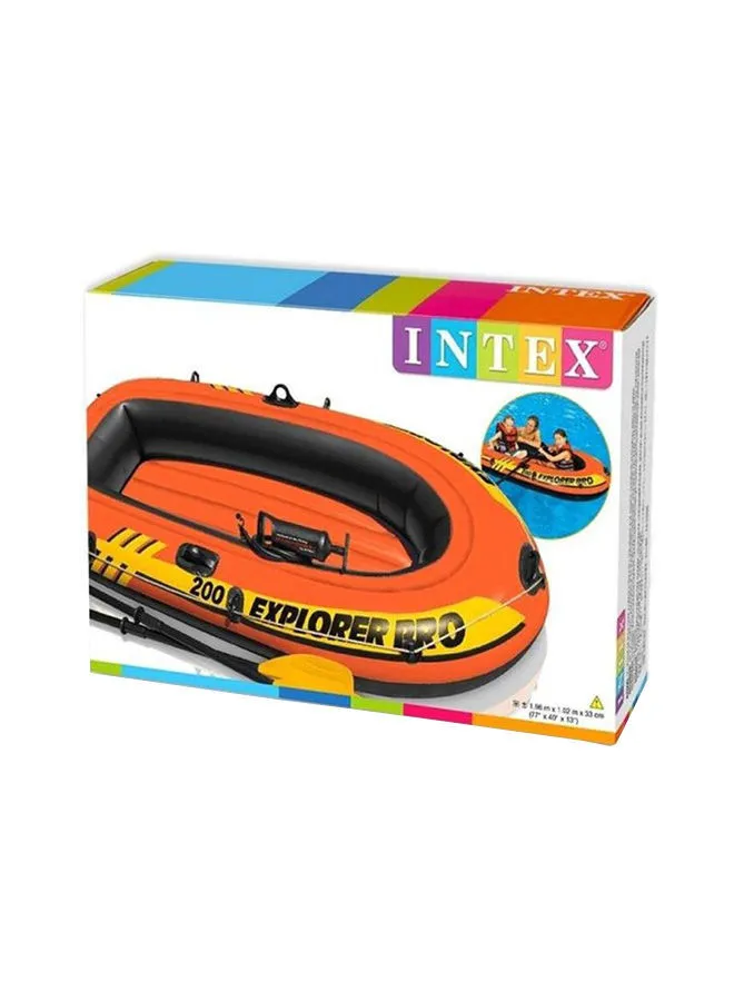 انتكس اكسبلورر برو 200 لعبة قارب متينة وقوية لون برتقالي للأطفال 196 × 102 × 33 سم