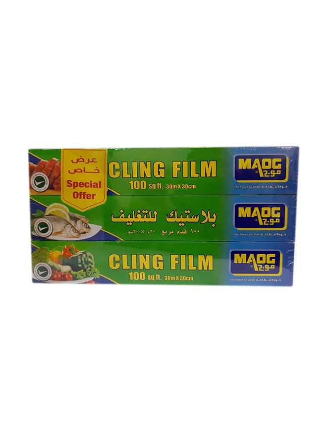 Maog 3-Piece Cling Film Clear 30cm