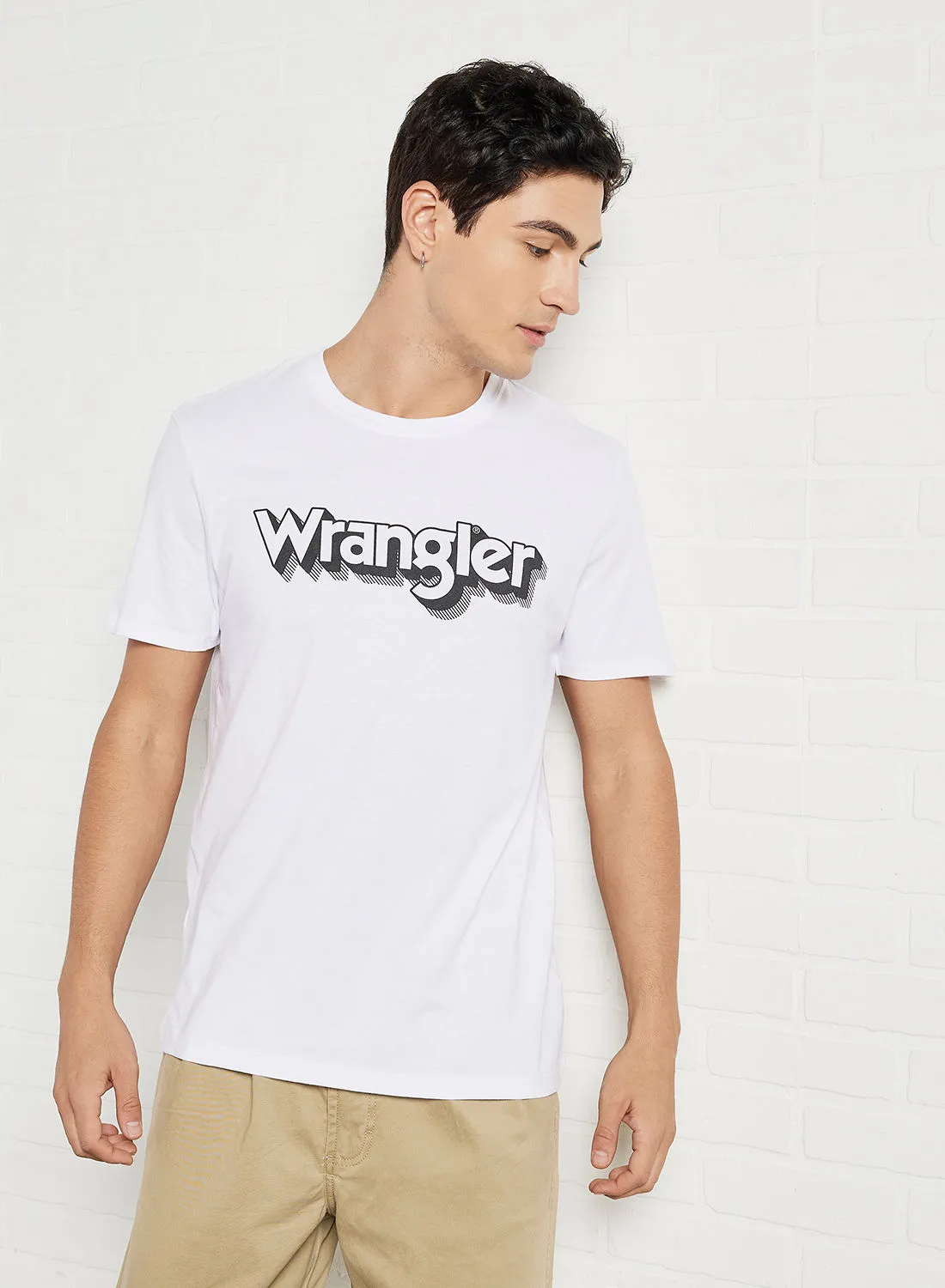 Wrangler Logo Short Sleeve T-Shirt White