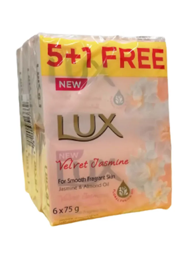 Lux Soap Velvet Jasmine 75g Pack of 6 75grams