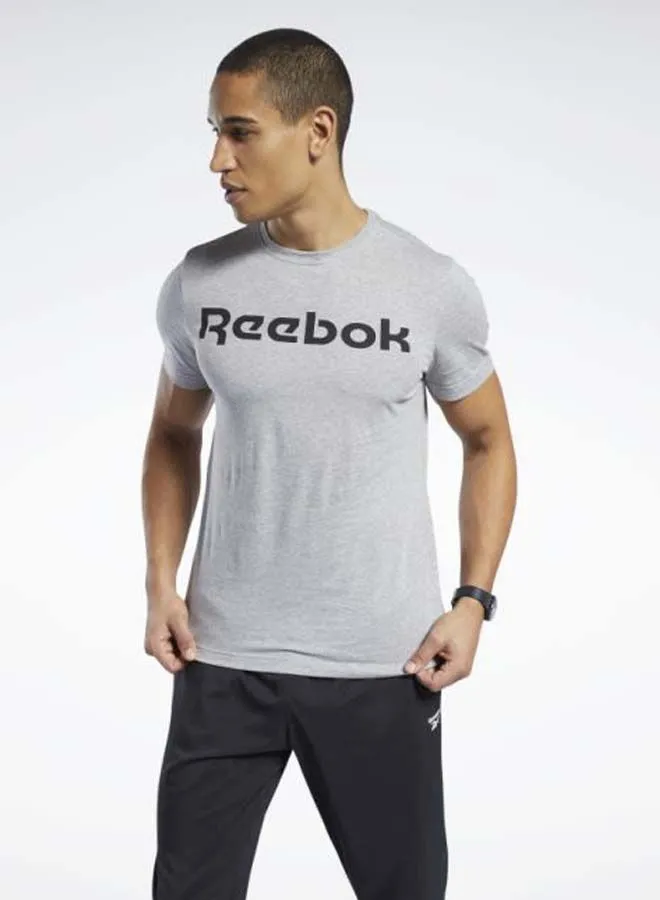 Reebok Gs Linear Read T-Shirt Grey/Black