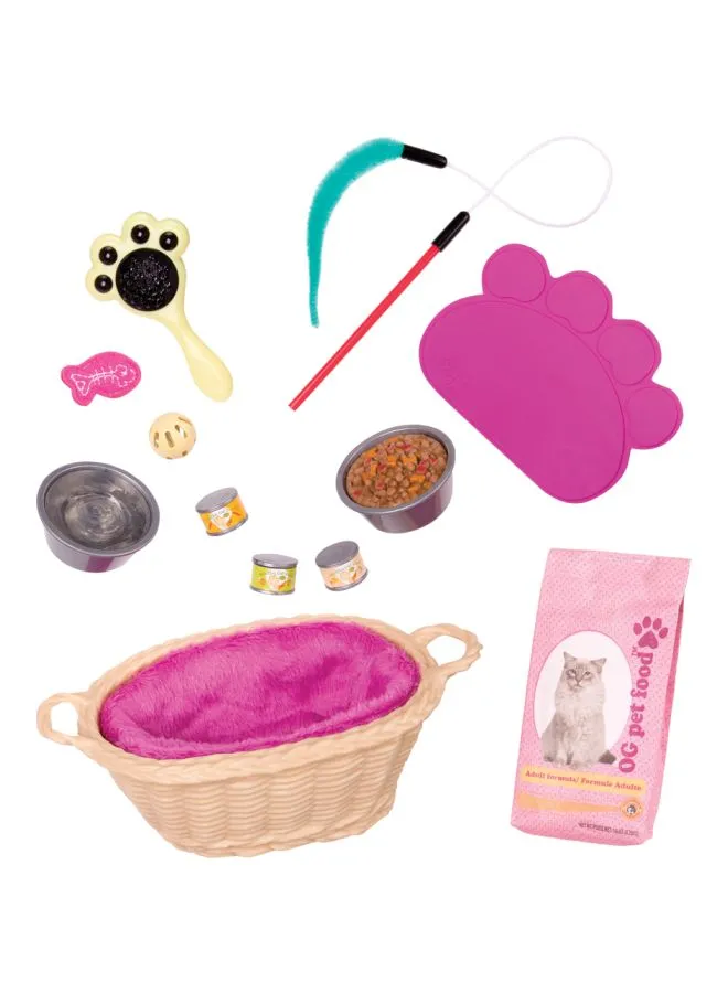 Our Generation Cat Pet Set - Everything Your 18-inch Dolls Need To Care For Their kittens- BD37472Z, Age 3+ Years 25.4x5.08x34.29cm