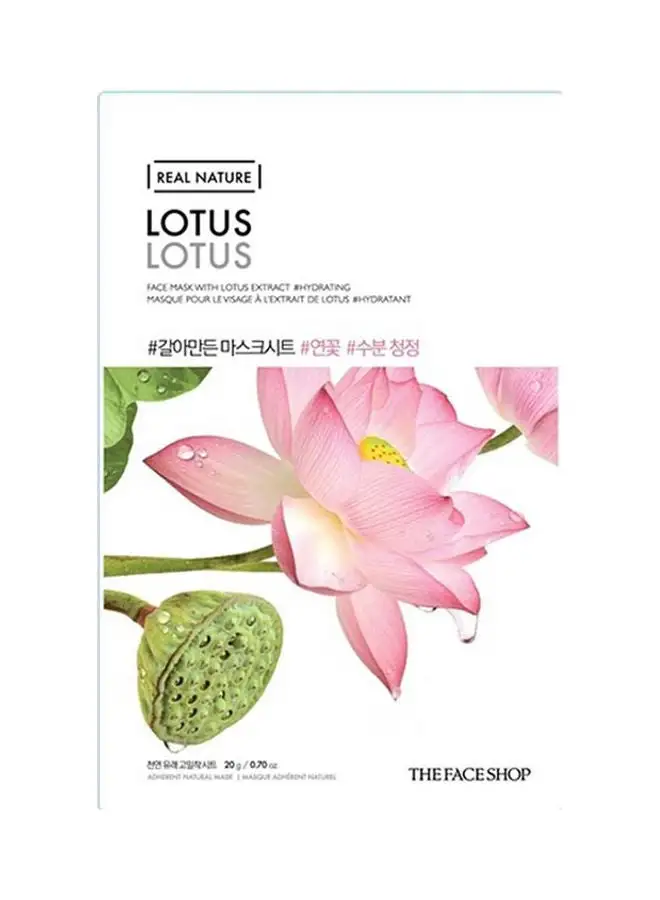 THE FACE SHOP Real Nature Lotus Face Mask 20grams
