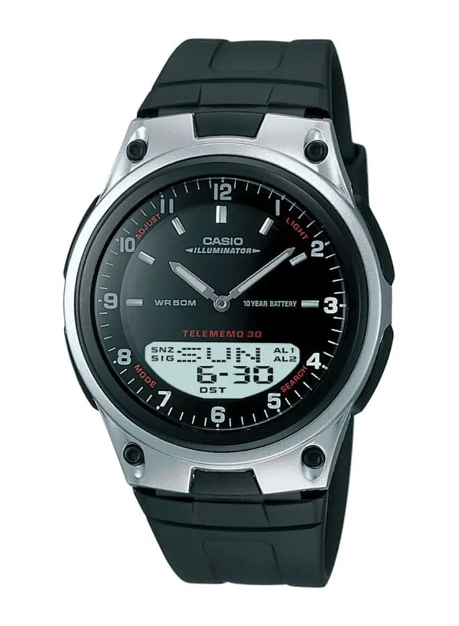 CASIO Men's Youth Analog/Digital Wrist Watch AW-80-1AVDF - 40 mm - Black