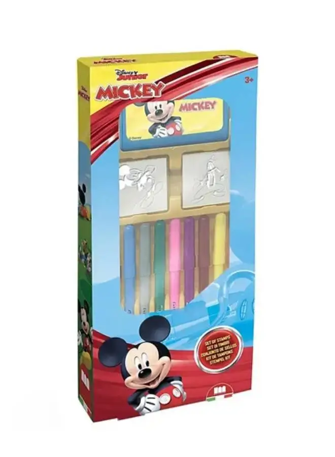 Disney Junior Mickey Mouse 13-Piece Washable Markers With Stamps And Activity Book Multicolour