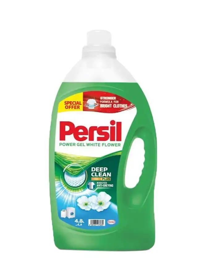 Persil Power Gel Liquid Laundry Detergent With Deep Clean Technology White Flower 4.8Liters