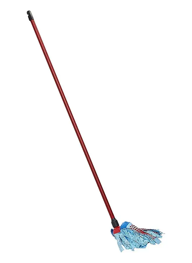 Vileda SuperMosio 3 Action Stick Floor Mop Multi Use, Red Stain Eraser Blue Microfiber 3D Red/Blue 14 × 7 × 157cm