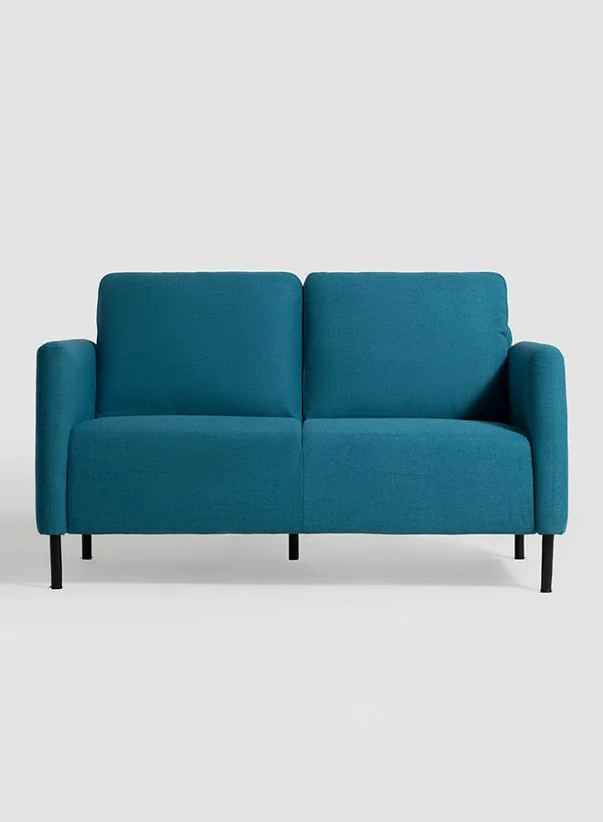 Switch Sofa - Upholstered Fabric Teal Wood Couch - 138 X 79 X 85 - 2 Seater Sofa Relaxing Sofa