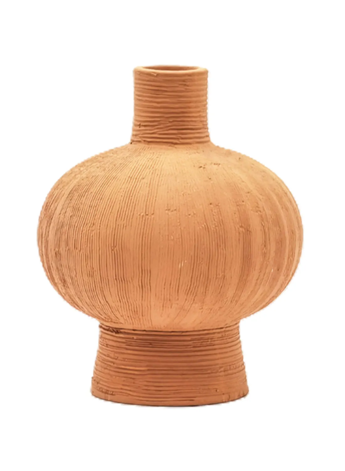 Switch Modern Geometric Shape Ceramic Vase With Textured Surface For The Perfect Stylish Home N13-023 Mustard 13 x 16.3cm