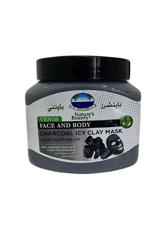 NATURE'S BOUNTY Venos Charcoal Icy Clay Mask Black 600grams