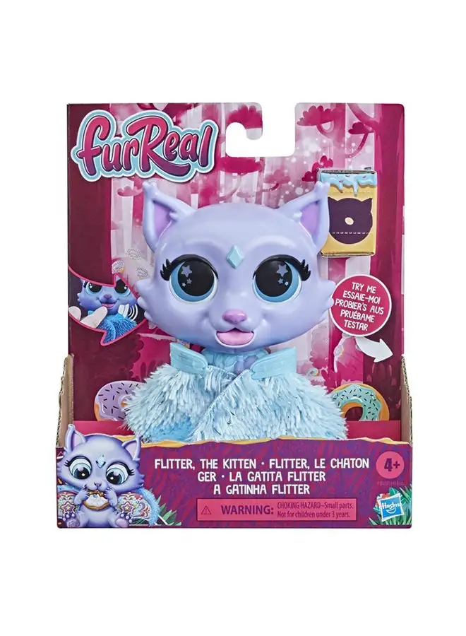 FurReal Furreal Flitter The Kitten Color-Change Interactive Feeding Toy, Lights And Sounds, Ages 4 And Up