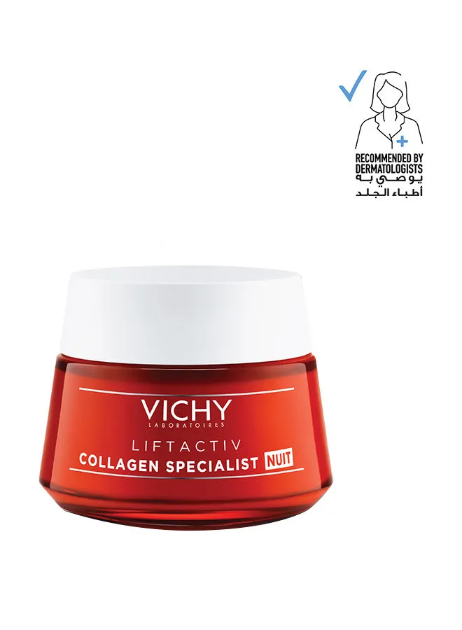 Vichy Liftactiv Collagen Specialist Night Cream Anti Aging Face Moisturizer 50ml