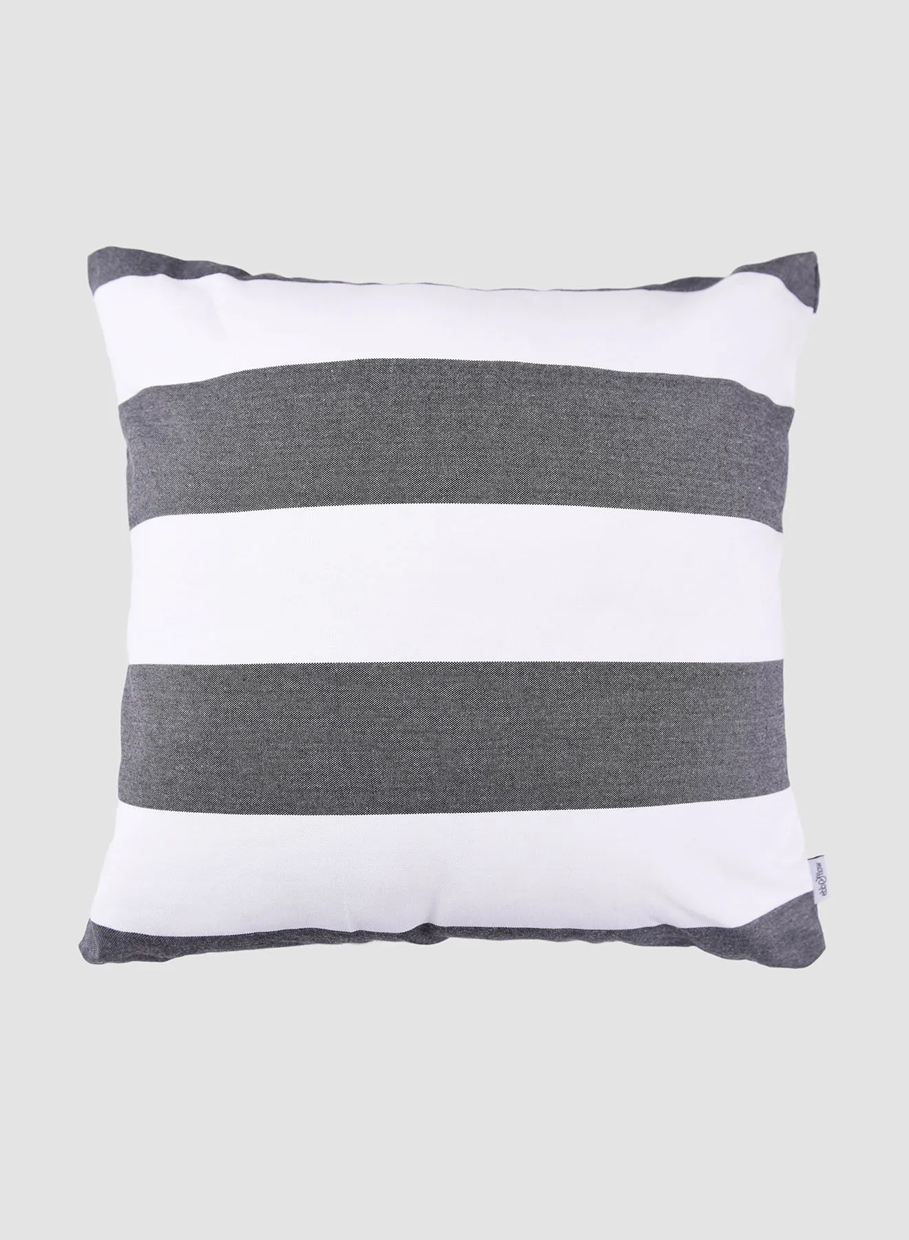ebb & flow Stripes & Plaid Cushion, Unique Luxury Quality Decor Items for the Perfect Stylish Home Grey/Pearl White 45 x 45cm