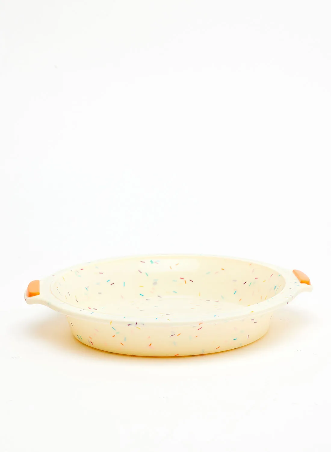 noon east Oven Pan - Made Of Silicone - Round 27 Cm - Baking Pan - Oven Trays - Cake Tray - Oven Pan - Cream/Sprinkles