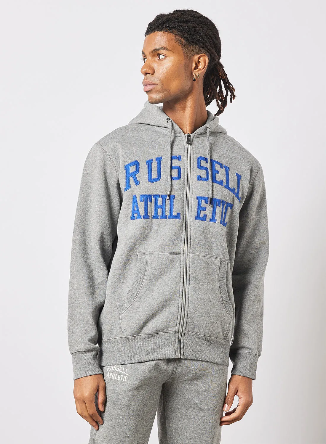Russell Athletic Iconic-Zip Through Hoodie Grey