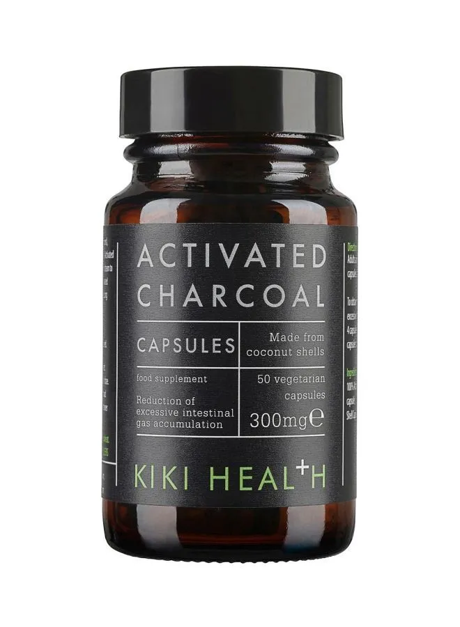 KIKI Health Activated Charcoal Food Supplement 300mg - 50 Capsule