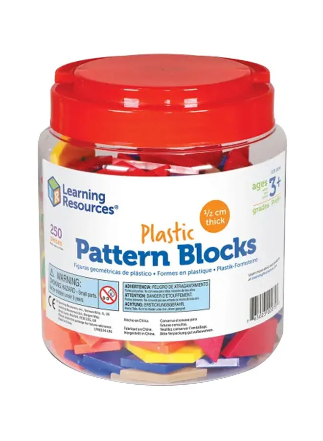 Learning Resources 250-Piece Plastic Pattern Blocks